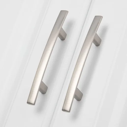 Miniatura 41 de homdiy Paquete de 10 manijas de gabinete de latón antiguo con agujero central de 3 pulgadas, aleación de zinc resistente, tiradores de cajón de arco