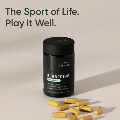 Miniatura 7 de Sports Research Berberina - Apoyo metabólico ayurvédico a base de hierbas para la salud, 500 mg, 60 cápsulas, certificado vegano, sin gluten, sin OMG