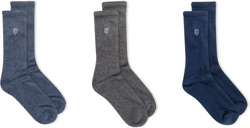 Miniatura 3 de Chaps Calcetines de vestir para hombre, paquete de 3 pares, colores sólidos surtidos y True Rib