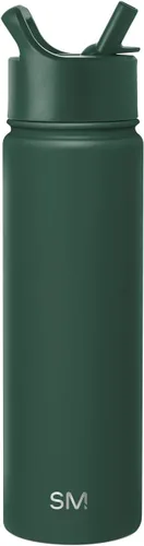 Miniatura 75 de Simple Modern botella de agua reutilizable con tapa con pajilla, de acero inoxidable con aislamiento al vacío, para gimnasio, viajes y deportes