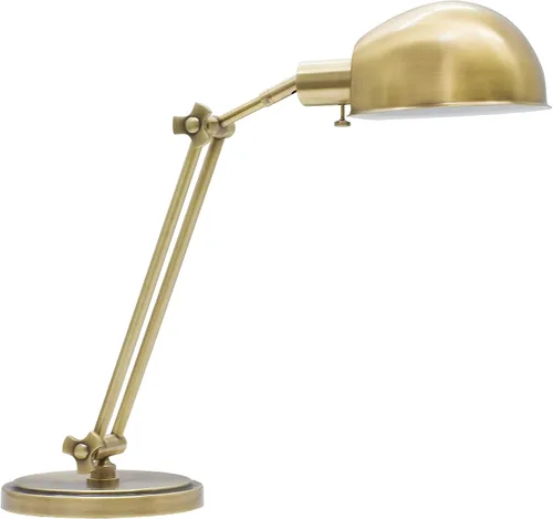 House of Troy Lighting AD450-AB House of Troy Addison - Lámpara de escritorio ajustable 1LT, acabado de latón antiguo, 24 x 8 x 16.25 pulgadas