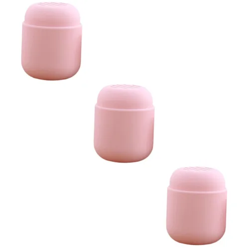 Caja de almacenamiento de soplo de polvo, contenedores rosados, esponja de belleza, maquillaje rosa, portátil, esponjas para maquillaje, esponjas