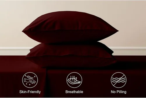 Miniatura 3 de Cottingon Juego de sábanas de 4 piezas extra profundas de 100 % algodón, ropa de cama suave y de lujo que se adapta a bolsillos extra profundos