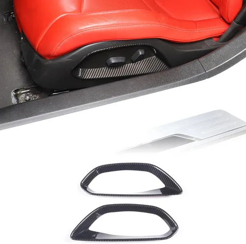 Miniatura 18 de CHEAYAR Funda de cargador de teléfono con patrón de fibra de carbono compatible con Chevrolet Corvette C8 2020-2023, funda de carga inalámbrica
