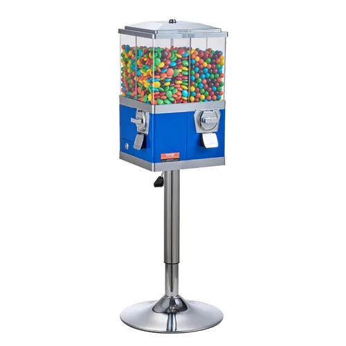 Miniatura 10 de VEVOR Máquina expendedora comercial, dispensador giratorio de cuatro compartimientos para chicles y dulces, banco de dulces accionado por monedas