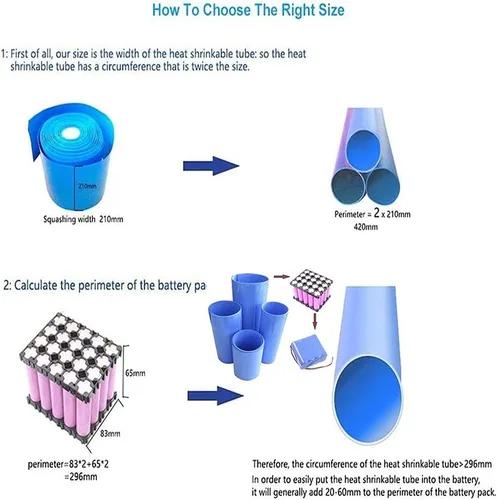 Miniatura 4 de Tubo termocontraíble para bricolaje, gran batería, tubo de envoltura de PVC de larga duración, protección de aislamiento, seguro y fácil, respetuoso