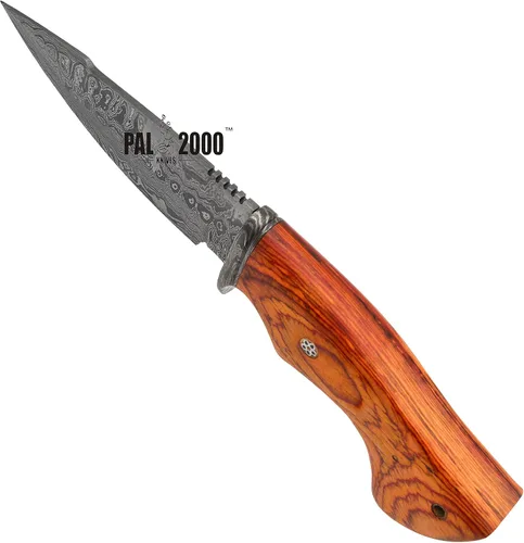 Miniatura 4 de PAL 2000 KNIVES Cuchillo de caza hecho a mano de acero de Damasco de 10 pulgadas - Mango de madera con funda 2060