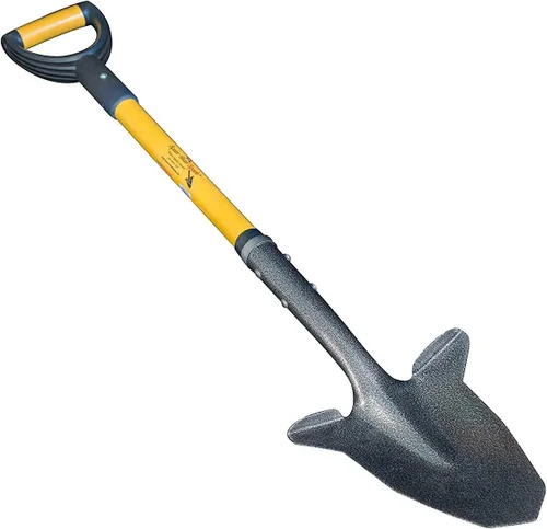 Pala punta de lanza – pala reforzada con fibra de vidrio para jardinería con mango acolchado - pala galardonada, Amarillo