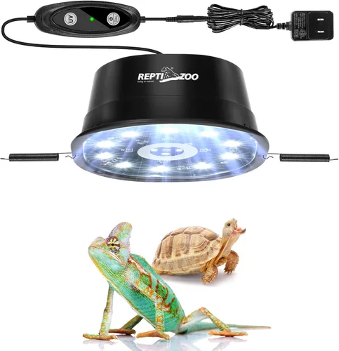 REPTI ZOO Luz UVB para Reptiles con Atenuación, Bombilla LED UVB con Soporte para Dragón Barbudo Gecko Lagarto Tortuga Serpiente, Luminosidad