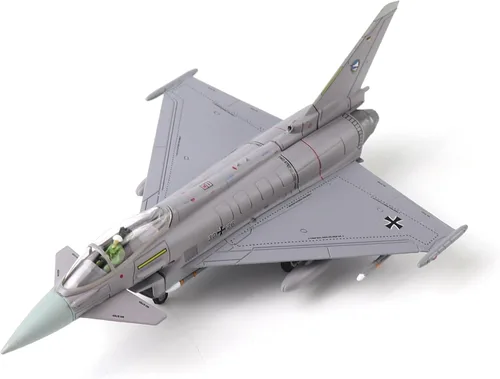 Miniatura 6 de NUOTIE 1/100 Eurofighter Typhoon EF-2000 German Jet Fighter Modelo de avión fundido a presión para colección de exhibición o regalo