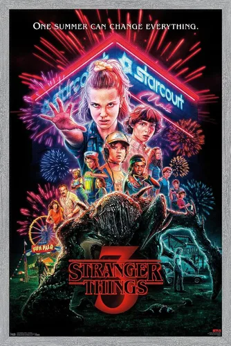Miniatura 17 de Trends International Netflix Stranger Things: Season 3 - Póster de pared de una hoja, 14.725 x 22.375 pulgadas, versión enmarcada de madera