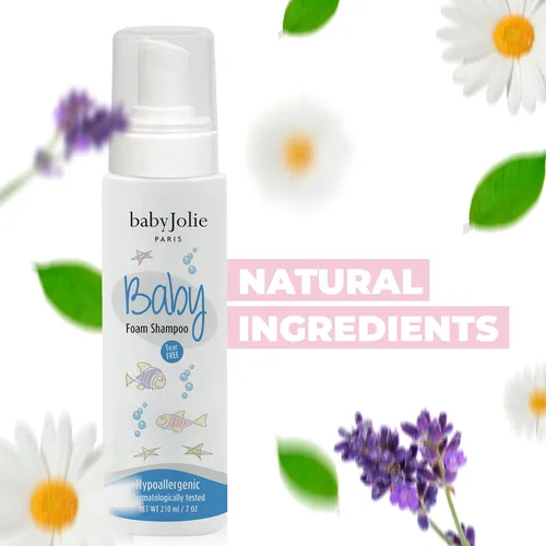 Miniatura 7 de Baby Jolie Champú para bebés Foam Paris, con fórmula sin lágrimas. Champú Cradle Cap para bebés Suave y seguro para recién nacidos y niños pequeños