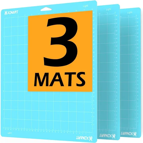 Miniatura 13 de Xinart Alfombrillas de corte para Cricut Maker 3/Maker/Explore Air 2/Air/One (agarre ligero + agarre estándar, 12 x 12 pulgadas) Alfombrillas