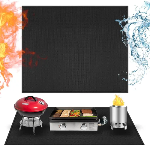 Miniatura 17 de Alfombrillas de parrilla ignífugas de 15 x 18 pulgadas para parrilla de mesa al aire libre para proteger tu mesa de parrilla, tapete de mesa