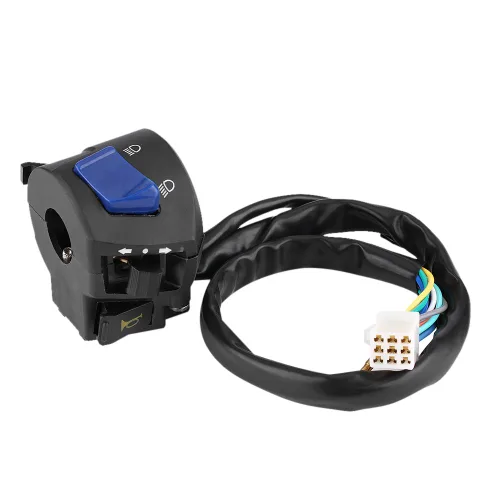 Miniatura 7 de Kit completo de control de manillar de motocicleta, ajuste universal con intermitentes de bocina para faros delanteros para todas las motocicletas