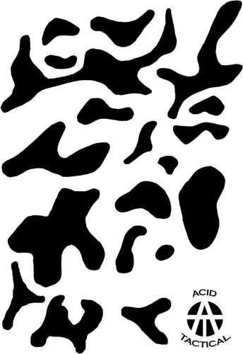 Miniatura 4 de Acid Tactical® Paquete de 2 plantillas de pintura en aerosol para aerógrafo de camuflaje multicámara de corteza de corteza de 9 x 14 – pistola