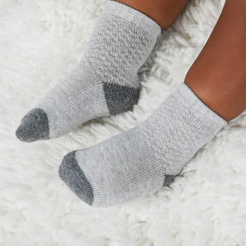 Miniatura 4 de Fruit of the Loom Paquete de 6 calcetines para bebé para todo tipo de clima, malla y elásticos térmicos, unisex, niñas, niños