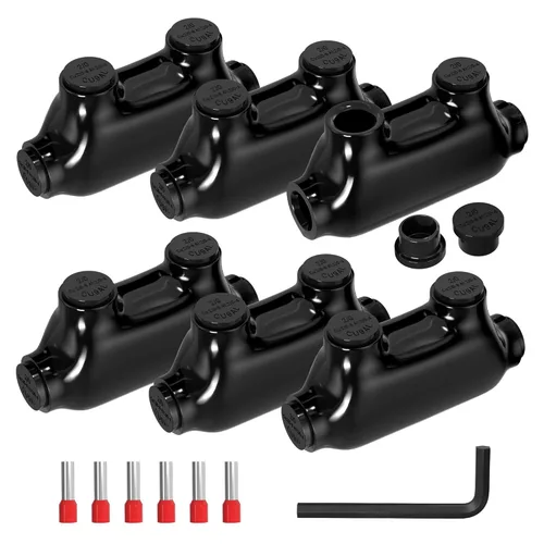 Miniatura 8 de Joinfworld Conector de empalme en línea de 2 puertos 2-14 AWG, conectores de cable de aluminio a cobre, conectores de cable aislados, conectores