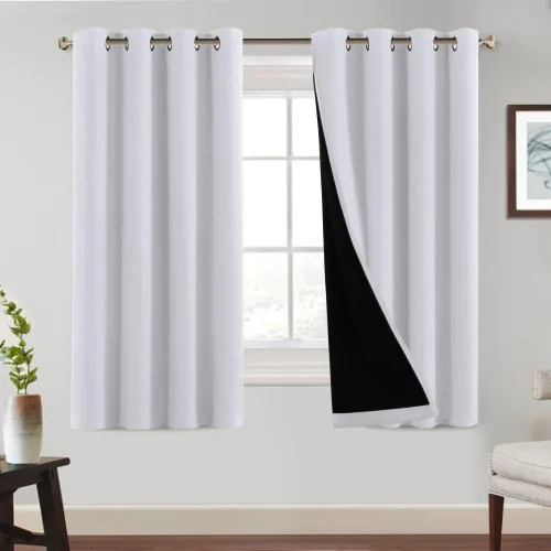 Miniatura 42 de PrinceDeco Paneles de cortina 100 % opacas de 108 pulgadas de largo, completamente opacos, tratamiento de ventana, cortinas forradas con aislamiento