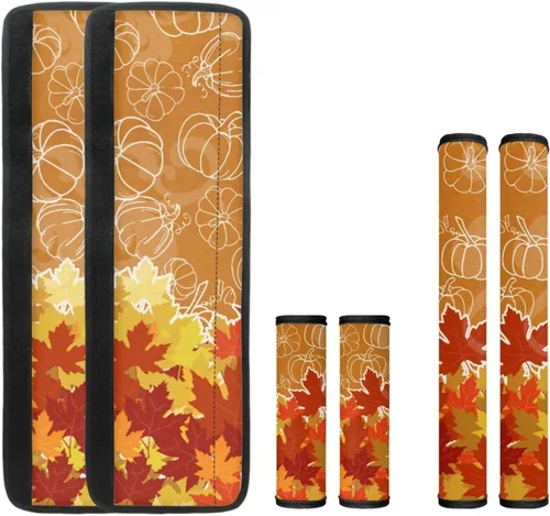 Miniatura 11 de 6 fundas para manija de puerta de refrigerador de Acción de Gracias, cubierta de manija de nevera de otoño, hoja de arce, protector de manija
