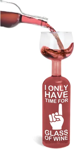 BigMouth Inc. Copa de Vino que Contiene una Botella Completa Regalos Divertidos y Novedosos para Amantes del Vino Copa Gigante para Beber para Un