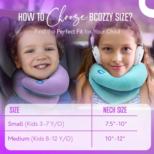 Miniatura 5 de Almohada de viaje BCOZZY Kids & Junior Morado claro