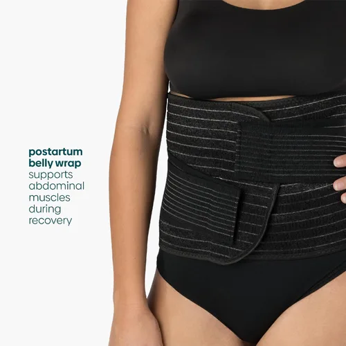 Miniatura 3 de Upspring Shrinkx Belly Charcoal Postpartum Belly Wrap, Adjustable Postpartum Belly Band to Support, Slim and Smooth After Baby