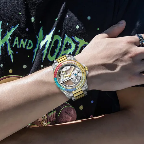 Miniatura 4 de Olika Women Watch Self Winding Mechanical Watch - Stainless Steel Skeleton Watch Luminous Waterproof Watch Business Stylish Watch for Woman