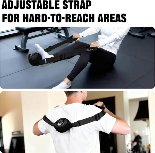Miniatura 3 de Bola de Masaje Vibratória Vulken para Recuperación Muscular con SphereStrap – Objetivo Áreas de Difícil Acceso, Masaje de Espalda Sin Manos. Bola