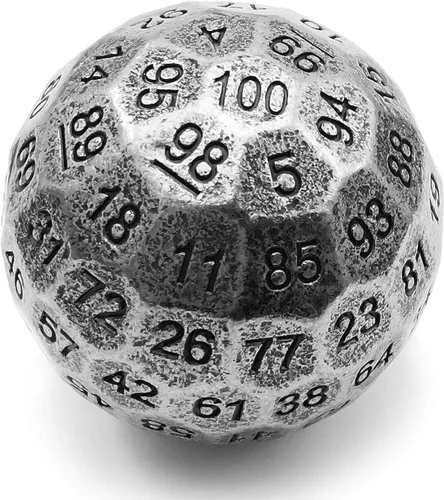 Miniatura 29 de Bescon Dados poliédricos translúcidos 100 lados, D100 transparente muere, Cubo de 100 lados, Dados de juego D100, Cubo de ámbar de 100 lados