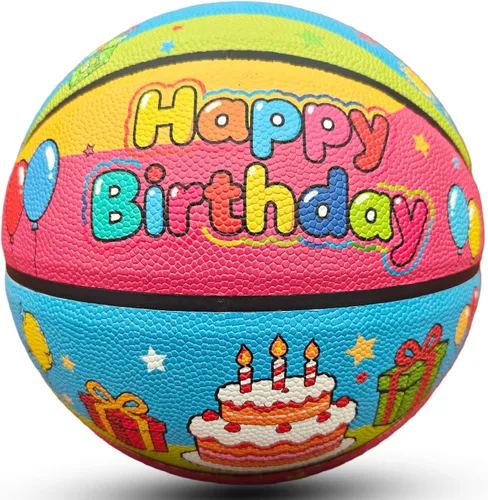 Miniatura 11 de Pelota de baloncesto de cuero PU JIUERYUN – Talla oficial 7 (29,5 pulgadas), Talla 6 (28,5 pulgadas), Talla 5 (27,5 pulgadas), pelota de cumpleaños
