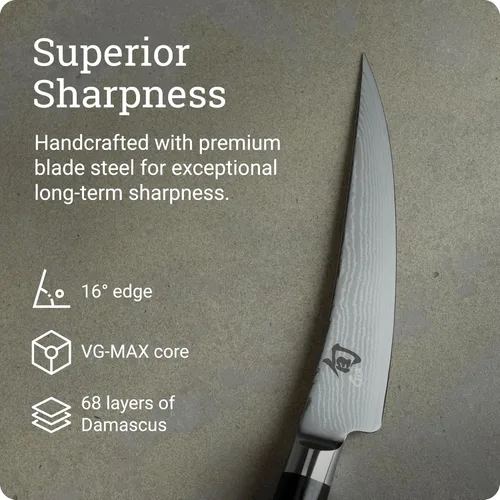 Miniatura 4 de Shun Cuchillo clásico para deshuesar y filetear de 6 pulgadas, se desliza fácilmente a través de carne y pescado, auténtico, hecho a mano, cuchillo