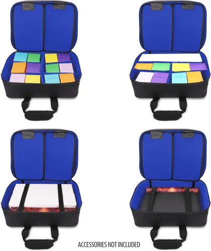 Miniatura 6 de Bolsa de viaje USA Gear XL para mazo de cartas TCG MTG - Bolsa grande de almacenamiento para cartas MTG con correa de hombro acolchada, interior Azul