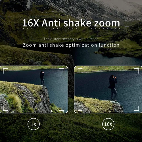 Miniatura 4 de Cámara de vlogging 4K para, 3 pulgadas 64MP HD visión nocturna cámara digital para fotografía con, 16X zoom digital videocámaras cámara de vídeo