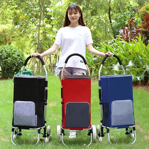 Miniatura 4 de Bolsa de carrito de compras, bolsa de repuesto para carretilla, capa interior de película de aluminio plateado, bolsa de almacenamiento impermeable
