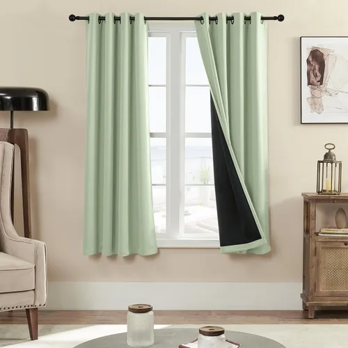 Miniatura 51 de Rutterllow - Cortinas 100% opacas, paneles de cortina con ojales, aislamiento térmico y bloqueo de luz para habitación y sala de estar