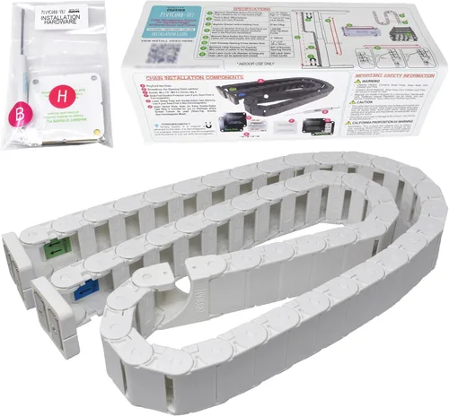 Miniatura 3 de Quality Clever PivyCord-Vez Solución de Gestión de Cables de Cadena Flexible para Escritorios de Altura Variable de Sentado-Parado, Canal de Cables