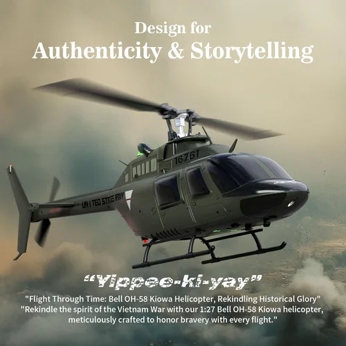 Miniatura 2 de Helicóptero RC simulado ultra alto, modelo a escala 27:1, helicóptero de control remoto coleccionable con vuelo automático para adultos