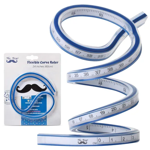 Miniatura 8 de Mr. Pen - Regla curva flexible de 24 pulgadas para dibujar, coser e ingeniería