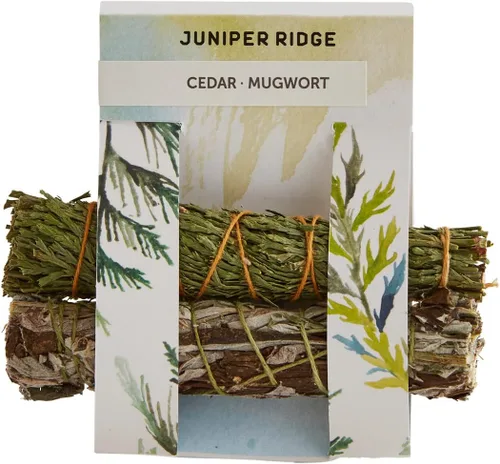 Juniper Ridge Cedar Mugwort - Paquetes de incienso natural, aromaterapia y terapia de meditación relajante, orgánico sin fragancia sintética