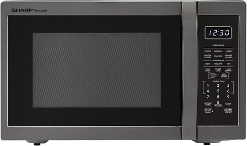 Miniatura 15 de SHARP Horno microondas para encimera con plato giratorio extraíble de 12.4 pulgadas, 1100 vatios, 1.4 pies cúbicos, color negro