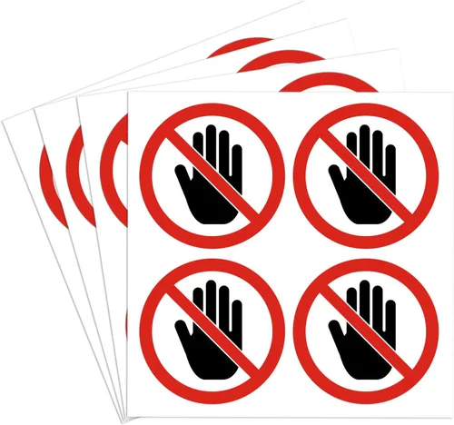 dealzEpic - Adhesivo con texto en inglés "Do Not Touch" - Adhesivo autoadhesivo redondo de vinilo autoadhesivo - 1.6 in (1.57 pulgadas) de diámetro