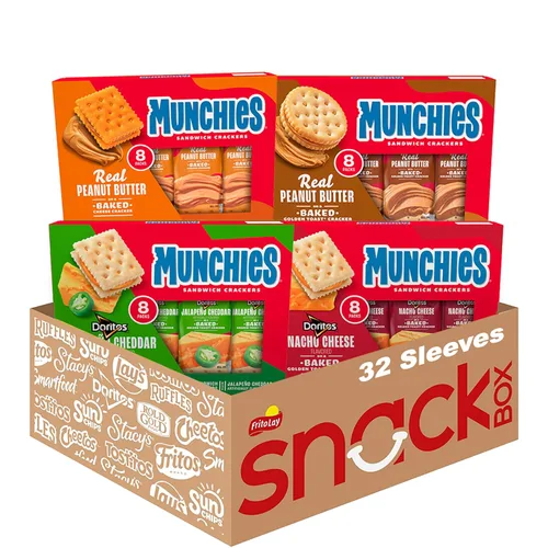 Miniatura 11 de Munchies Galletas tipo sándwich, surtido de mantequilla de maní (paquete de 4, 32 unidades)