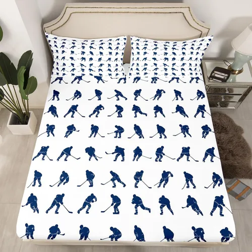 Miniatura 8 de Sábanas de cama con estampado de patas de perro para niños, sábana bajera ajustable de huesos coloridos para los amantes de los perros