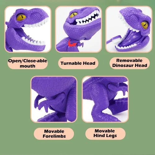 Miniatura 2 de Juego de simulación de dinosaurio de plástico, juego de dentista, kit médico de animación de animales, juguete de simulación para niños, juego