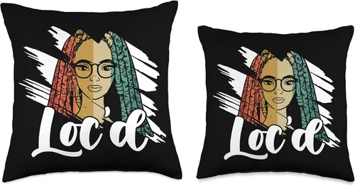 Miniatura 3 de Locs Afro Dreadlocks Love Natural Beauty Hair It's the Locs for Me-Afro Hair - Almohada negra americana africana, 16 x 16 pulgadas, multicolor