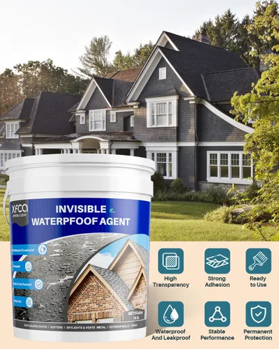 Miniatura 7 de Sellador impermeable transparente, revestimiento impermeable transparente de 5 galones, agente invisible a prueba de agua líquido para techos