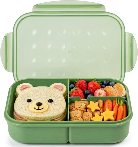 Miniatura 16 de MISS BIG® Fiambrera estilo bento,Fiambrera estilo bento para niños,Fiambrera para niños,Fiambrera para niños a prueba de fugas,Contenedores