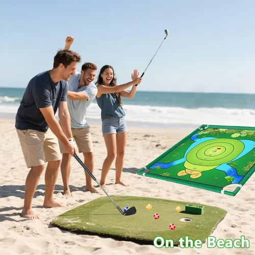 Miniatura 5 de Clubes de juego de astillado de golf, juego de práctica portátil para patio, juego de interior y césped para adultos y familia, patio trasero