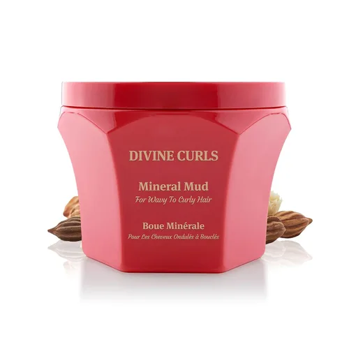 Saphira Divine Curls - Máscara de pelo de barro con minerales del mar Muerto - Mascarilla acondicionadora profunda para cabello rizado y ondulado,